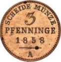 3 Pfennig (¼ Sillver Groschen)