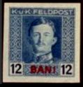 Emperor Karl I (1887-1922) overprinted in BANI