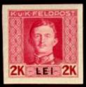 Emperor Karl I (1887-1922) overprinted in LEI