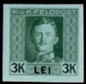 Emperor Karl I (1887-1922) overprinted in LEI