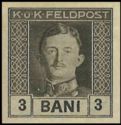 Emperor Karl I (1887-1922) overprinted in BANI
