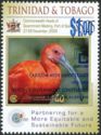 Scarlet Ibis (Eudocimus ruber) - Overprinted and Surcharged