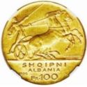 100 Franga Ari (Ahmed Bey Zogu - King Zog I. ★)