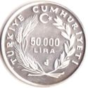 50,000 Lira (100th Birthday of actor Muhsin Ertuğrul)