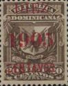 Coat of Arms overprinted in red 10c on 20c