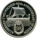 2 Pounds (40th Anniversary of Reign Queen Elizabeth II - Silver edit.)