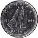 10 Cents (125th Anniversary of Canadian Confederation)