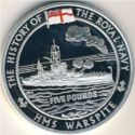 5 Pounds (Royal Navy - H.M.S. Warspite - Silver edition)