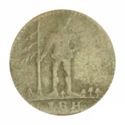 1 Pfennig (George II August. Largue letters. Forest in ground)