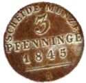 3 Pfennig (1/120 Thaler - A or D)