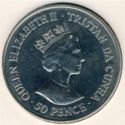 50 Pence (40th Wedding Anniversary, Queen Elizabeth II & Prince Philip - Silver)