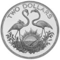 2 Dollars (Two flamingos)