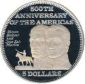 5 Dollars (Simón Bolivar and José San Martín)