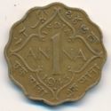 1 Anna (1/16 Rupee- sec. head - large crown - large value)