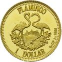 1 Dollar (Gold Bullion. Two flamingos)