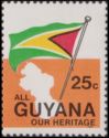 Flag and Map of Guyana