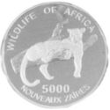 5,000 Zaires (Leopard)