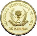 25 Makuta (5th Anniversary of President Mobuto - plated edition)