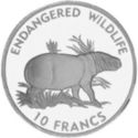 10 Francs (Pygmy hippopotamus)