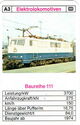 A3 - Elektrolokomotiven - Baureihe 111 004-8 - Baujahr 1974