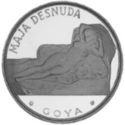 100 Pesetas (Goya's naked Maja - stamp above "AN")