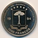 1,000 Francos (25th Anniversary of the Moon landing)
