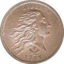 1 Cent ( Flowing Hair / Wreath)