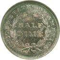 5 Cents (Seated Liberty no Stars)
