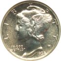 10 Cents / Dime (Mercury Head -/D/S)