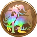 1 Dollar (5 Kangaroos Hologram)