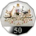 50 Cents (Centenary of Federation, 1901-2001 Colored)