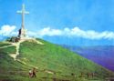 Bucegi Mountains. The Cross from Mt. Caraiman