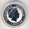 1 Dollar (Kookaburra 20th Anniversary by nest at left)