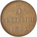 3 Centesimi (Charles Albert 1831~1849)