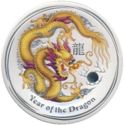 1 Dollar (Year of the Dragon - colored yellow and lavender)