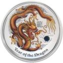 1 Dollar (Year of the Dragon - colored orange, brown and yellow)