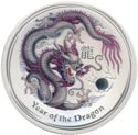 1 Dollar (Year of the Dragon - colored grey and lavender)