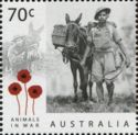 Animals in War - Soldier with Pack Mule