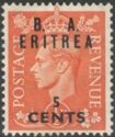 British Stamp Overprinted "B.A. Eritrea"
