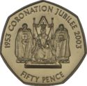 50 Pence (50th Anniversary of the Coronation of Queen Elizabeth II)