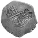 300 Réis (Spanish Colonial 4 Reales Lima km17)