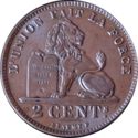 2 Centimes (French legend)