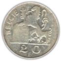 20 Francs (Flemish legend - coin alignment)