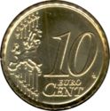 10 Euro Cent (Albert II - 2nd map - 1st type - 1st portrait)