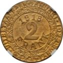 2 Francs (Ghent German Occupation WWI)