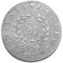 20 Réis (Maria II in Exile (1828-1833))