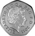 50 Pence (Sailing - Silver)