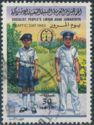 Children in police uniforms.