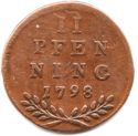 2 Pfenning (Archbishop Hieronymus von Colloredo)
