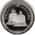 20 Dollars (Treasure Coins - The Bronze Bell. fm in center)